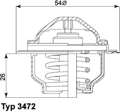 Termostat,lichid racire - WAHLER-3472.87D