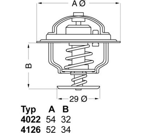 Termostat,lichid racire - WAHLER-4022.82D