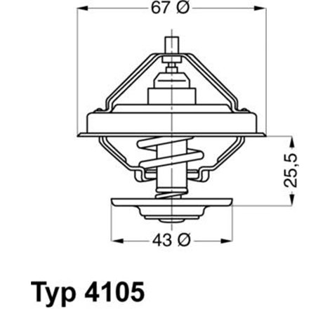 Termostat,lichid racire - WAHLER-4105.83D