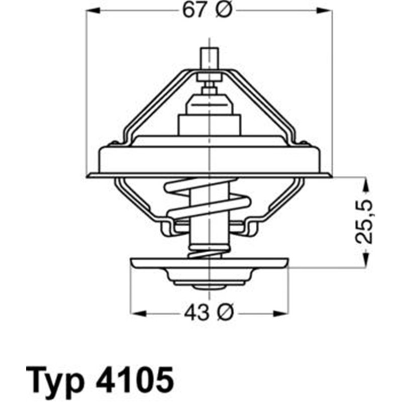 Termostat,lichid racire - WAHLER-4105.83D