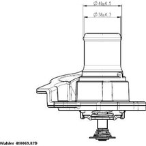 Termostat,lichid racire - WAHLER-410937.82D