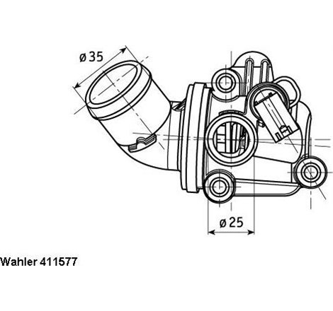 Termostat,lichid racire - WAHLER-411577.80D