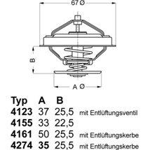 Termostat,lichid racire - WAHLER-4123.80D