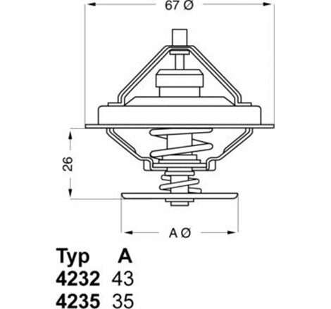 Termostat,lichid racire - WAHLER-4235.80D