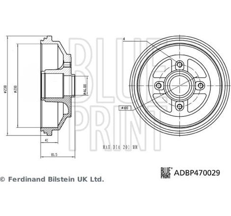 Tambur frana - Blue Print-ADBP470029