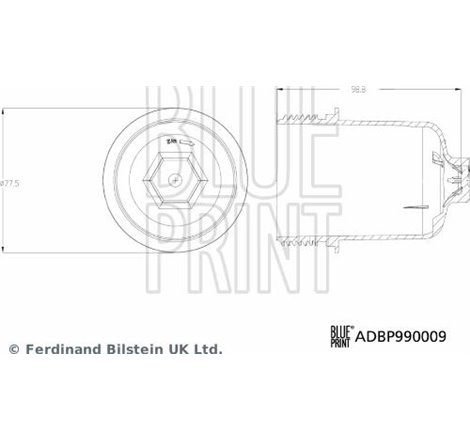 Capac, carcasa filtru ulei - Blue Print-ADBP990009