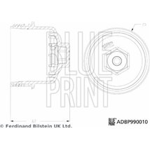 Capac, carcasa filtru ulei - Blue Print-ADBP990010