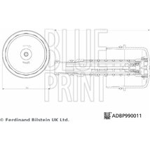 Capac, carcasa filtru ulei - Blue Print-ADBP990011