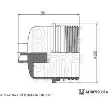 Capac, carcasa filtru ulei - Blue Print-ADBP990014