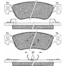 Set placute frana,frana disc - Blue Print-ADZ94202