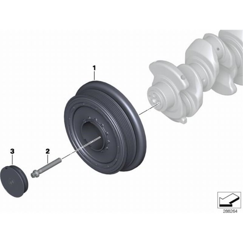 Fulie curea, arbore cotit - BMW-11237810458