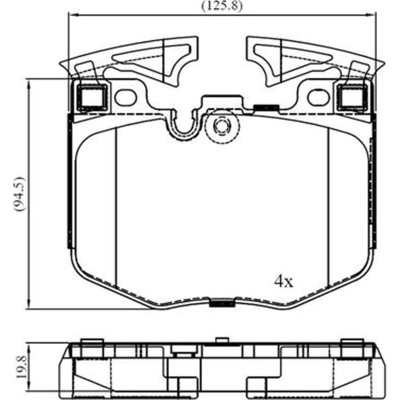 Set placute frana,frana disc - BMW-34116889570