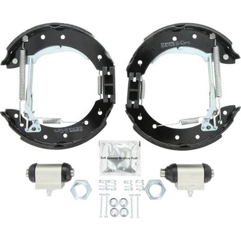 Set tambur frana sabot. cilindru. arcuri CITROEN XSARA. PEUGEOT 206 1.1-2.0D 08.98- - BOSCH-0204114548