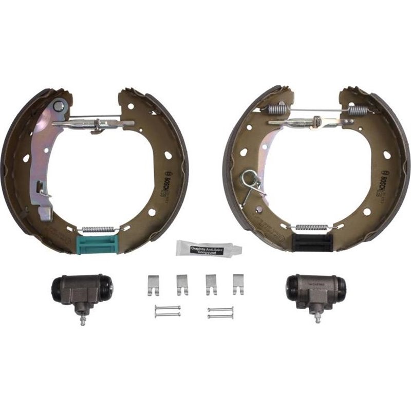 Set tambur frana sabot. cilindru. arcuri CITROEN JUMPER I. FIAT DUCATO. PEUGEOT BOXER 2.0-2.8D 12.01- - BOSCH-0204114646