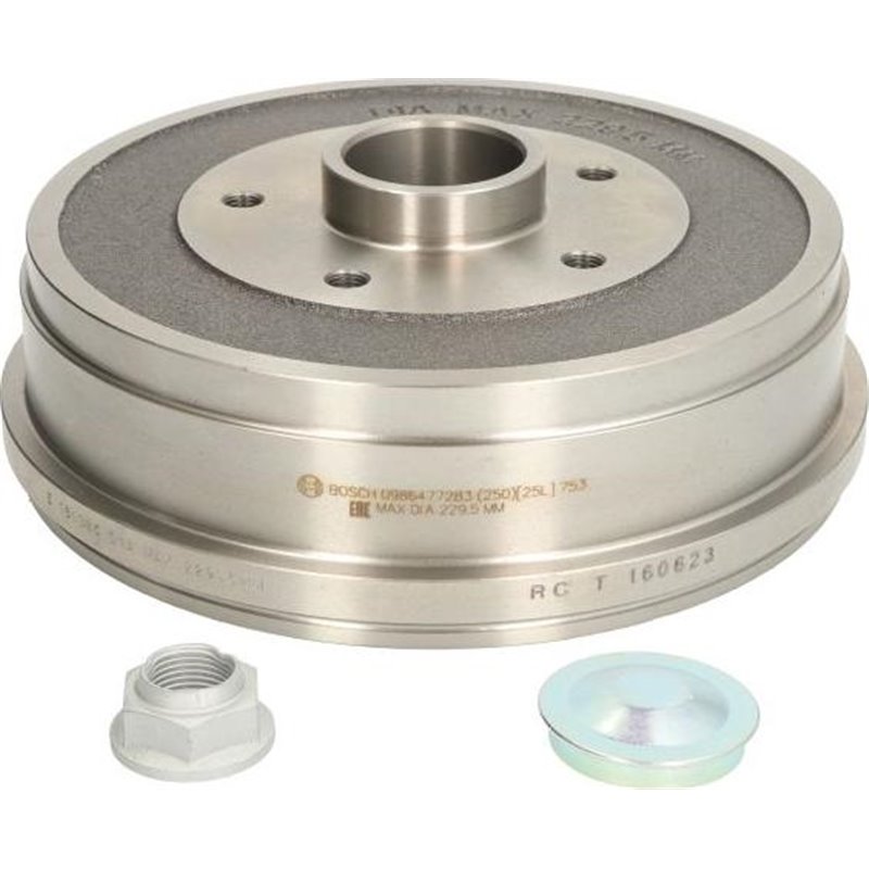 Tambur frana Spate DACIA DUSTER. DUSTER-SUV 1.0-1.6LPG 04.10- - BOSCH-0986477283