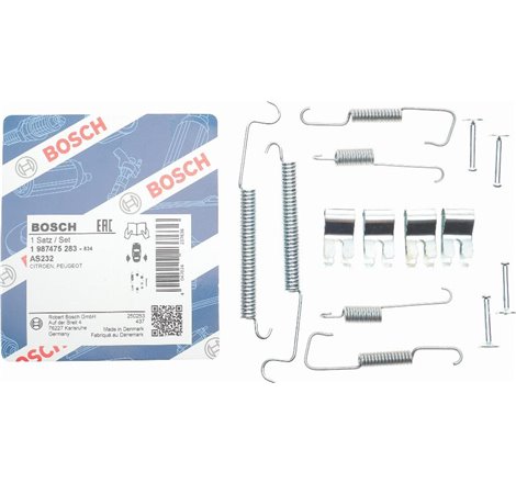 Set saboti frana CITROEN C2. C2 ENTERPRISE. C3 I. C3 II. C3 PLURIEL. PEUGEOT 1007 1.1-1.6D 02.02- - BOSCH-1987475283