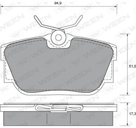Set placute frana,frana disc - Breck-23224 00 702 10