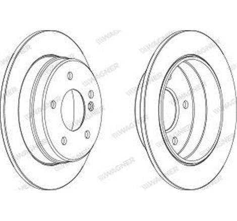 Disc frana Spate DR-ST MERCEDES 124 C124. C T-MODEL S202. C W202 1.8-2.8 03.90-05.00 - Brembo-08.4738.21