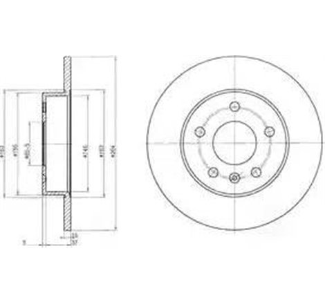 Brake disc. BREMBO Xtra. 1pcs. Drilled. spate . 264 mm. grosime 10 mm. CHEVROLET ASTRA. ZAFIRA. OPEL ASTRA G. ASTRA G CLASSIC. A