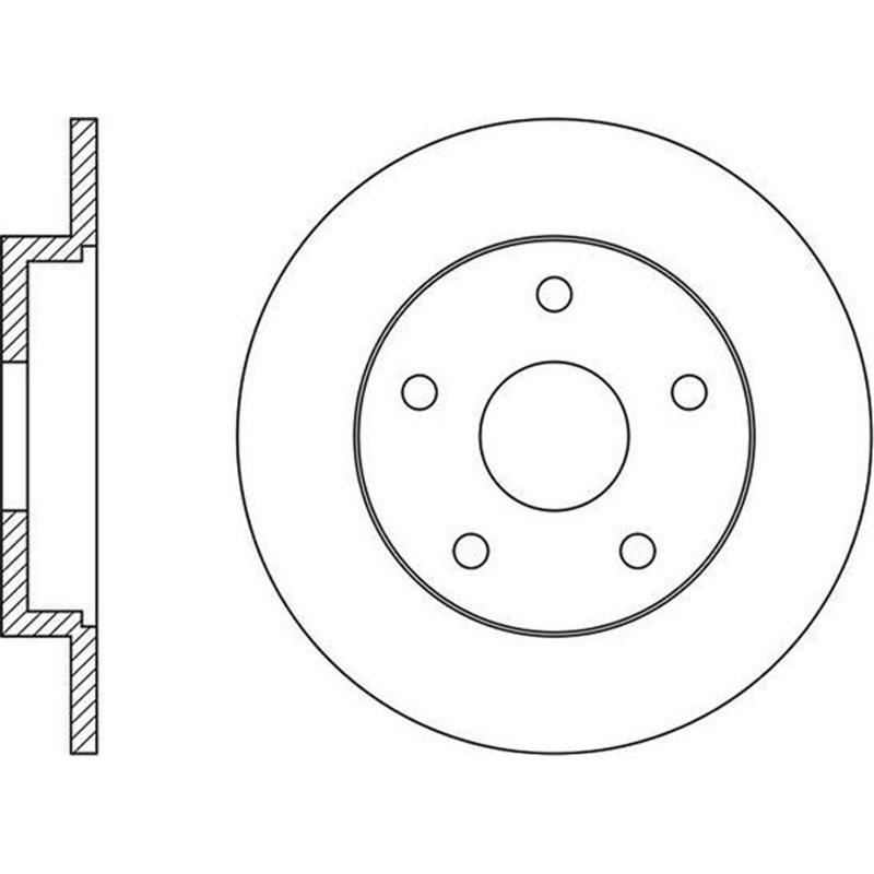 Brake disc. BREMBO Xtra. 1pcs. Drilled. spate . 271 mm. grosime 11 mm. FORD FOCUS III. FOCUS III-HATCHBACK. FOCUS III-KOMBI 1.0-