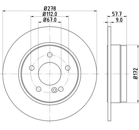 Disc frana Spate DR-ST MERCEDES C C204. C T-MODEL S204. C W204 1.6-2.2D 01.07- - Brembo-08.A737.11