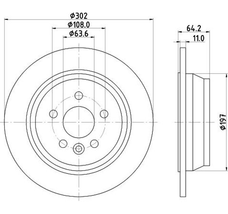 Disc frana Spate DR-ST LAND ROVER FREELANDER 2 2.0-2.2D-3.2 10.06-10.14 - Brembo-08.B804.11