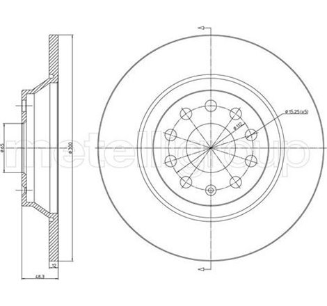 Disc frana Spate DR-ST AUDI A3. Q3. TT. SEAT ALHAMBRA. TARRACO. SKODA KODIAQ I. SUPERB II. SUPERB III. SUPERB IV. VW ARTEON. ART