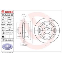 Disc frana Spate DR-ST HYUNDAI IX35. NEXO. TUCSON. TUCSON-SUV. KIA SPORTAGE IV 1.6-Electric 08.09- - Brembo-08.D430.11
