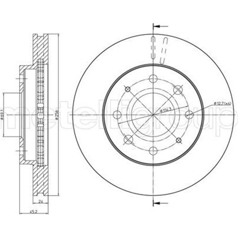 Disc frana Fata DR-ST KIA SPORTAGE II. MITSUBISHI CARISMA. GALANT V. GALANT VI. GALANT VII. GALANT VIII. LANCER V. LANCER VII. O