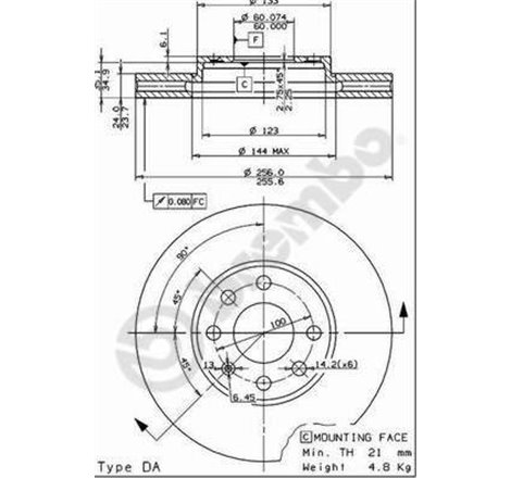Disc frana Fata DR-ST CHEVROLET ASTRA. CORSA. OPEL ASTRA G. ASTRA G CLASSIC. ASTRA G-KOMBI. ZAFIRA A 1.2-2.0D 08.94-12.11 - Brem