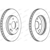 Brake disc. BREMBO Xtra. 1pcs. Drilled. fata . 288 mm. grosime 25 mm. MERCEDES C CL203. C T-MODEL S202. C T-MODEL S203. C W203 1