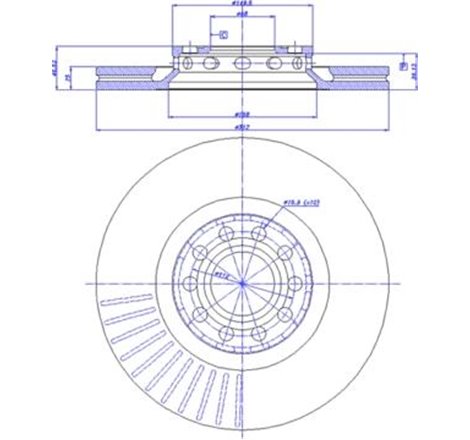 Brake disc. BREMBO Xtra. 1pcs. Drilled. fata . 312 mm. grosime 25 mm. AUDI A4 B6. A4 B7. A6 C5. SEAT EXEO. EXEO ST. SKODA SUPERB