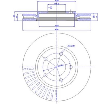 Disc frana Fata DR-ST CHRYSLER RAM. VOYAGER IV. DODGE CARAVAN 2.4-3.8 02.00-07.09 - Brembo-09.8977.11