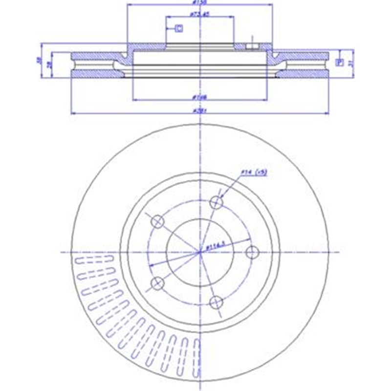 Disc frana Fata DR-ST CHRYSLER RAM. VOYAGER IV. DODGE CARAVAN 2.4-3.8 02.00-07.09 - Brembo-09.8977.11