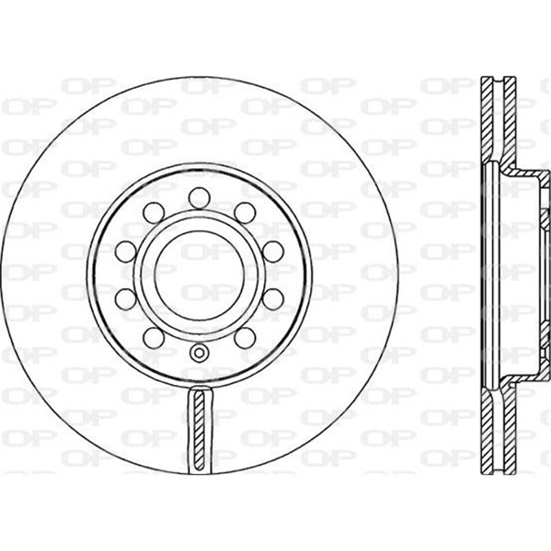 Brake disc. BREMBO Xtra. 1pcs. Drilled. fata . 288 mm. grosime 25 mm. AUDI A3. Q2. CUPRA LEON. LEON SPORTSTOURER. SEAT ALTEA. AL