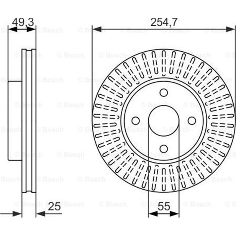 Disc frana Fata DR-ST TOYOTA COROLLA. COROLLA VERSO 1.4-1.8 01.01-03.09 - Brembo-09.9824.11
