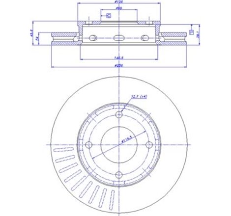 Disc frana Fata DR-ST MITSUBISHI COLT CZC VI. COLT VI. SMART FORFOUR 1.1-1.5D 01.04-06.12 - Brembo-09.9991.11