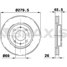Disc frana Fata DR-ST MITSUBISHI GALANT VIII. LANCER CARGO-KOMBI. LANCER VII 1.3-2.5 09.96-12.13 - Brembo-09.A148.41