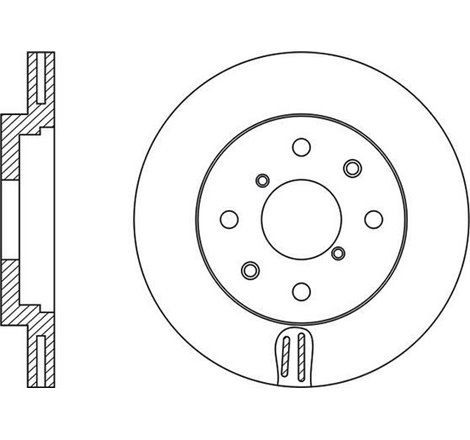 Disc frana Fata DR-ST OPEL AGILA. SUZUKI SPLASH. SWIFT III 1.0-1.6 02.05- - Brembo-09.A271.11