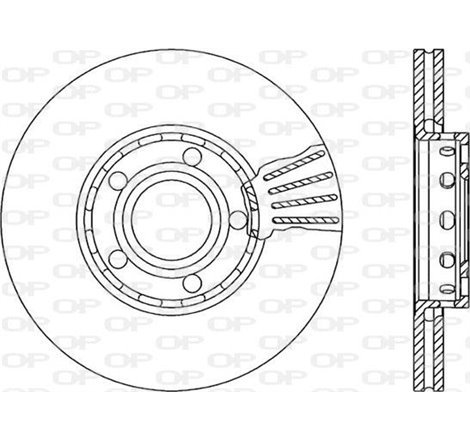 Disc frana Fata DR-ST AUDI A4 B5. SKODA SUPERB I. VW PASSAT B5. PASSAT B5.5 1.6-4.0 08.96-03.08 - Brembo-09.A428.11