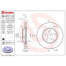 Disc frana Fata DR-ST LEXUS IS C. IS II. IS III. TOYOTA CROWN. MARK X I. MARK X II 2.2D-3.5 09.03- - Brembo-09.A717.11
