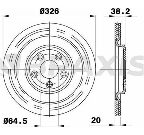 Disc frana Spate DR-ST JAGUAR S-TYPE II. XF I. XF SPORTBRAKE. XJ. XK II 2.0-5.0 01.99- - Brembo-09.B312.11