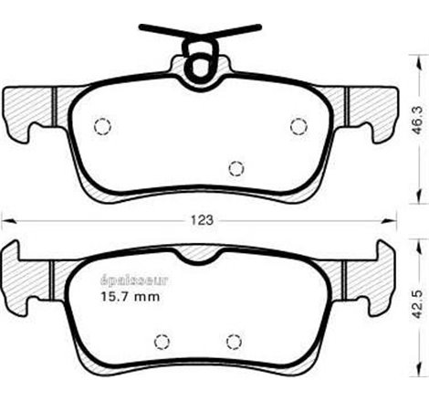 Set placute frana Spate PEUGEOT 308 II. 308 II-KOMBI. 308-HATCHBACK 1.2-2.0D 09.13-06.21 - Brembo-P 61 126
