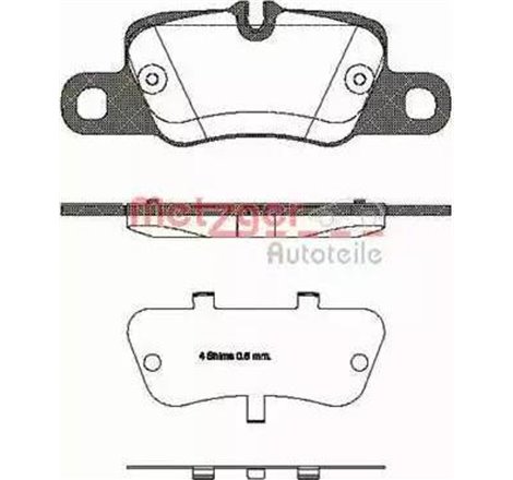 Set placute frana Spate fara optionale. PORSCHE CAYENNE. PANAMERA. PANAMERA SPORT TURISMO 2.9-4.8 07.09- - Brembo-P 65 020