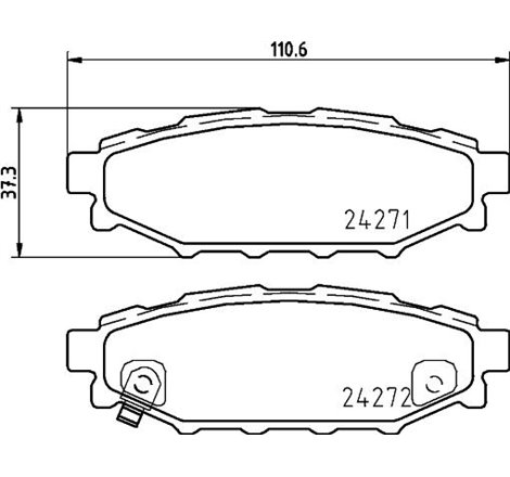 Set placute frana Spate fara optionale. SUBARU BRZ. FORESTER. IMPREZA. LEGACY IV. LEGACY V. OUTBACK. XV. TOYOTA GT 86 1.5-3.6 09