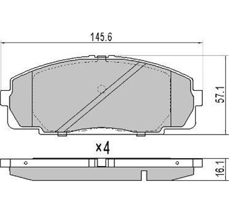 Set placute frana Fata TOYOTA DYNA. DYNA 100. GRANVIA. HIACE III. HIACE IV. TOYOACE 1.8-3.0D 12.82- - Brembo-P 83 092