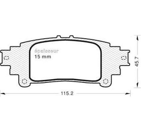Set placute frana spate STEXUS GS. IS II. IS III. RC 2.0-3.5H 11.10- - Brembo-P 83 132