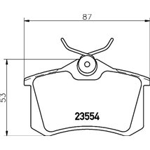 Set placute frana Spate AUDI A4 B6. A4 B7. A6 C5. CITROEN C3-C3 ORIGIN III. C3 III. C4 CACTUS. MG MG 350. PEUGEOT 207. 208 I. 20