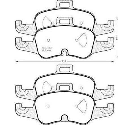 Set placute frana Fata AUDI TT 1.8-2.5 07.14- - Brembo-P 85 160