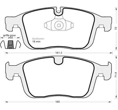 Set placute frana Fata VOLVO XC60 I 2.0-3.2 05.08-12.17 - Brembo-P 86 026